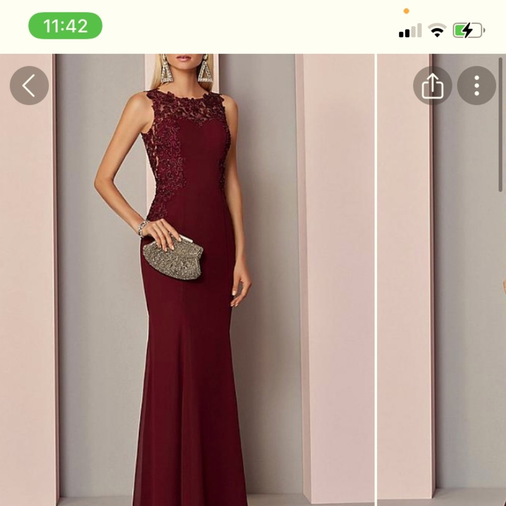 Brand new never been worn, burgundy size 12.